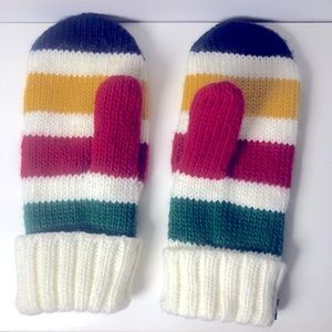 HUDSON’S BAY MULTISTRIPE MITTENS (SMALL/MEDIUM)